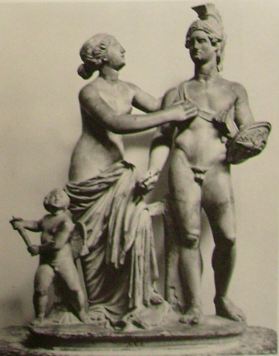 Venus et Mars, groupe d'époque Romaine, Villa Borghèse, Rome.  (Source Image : Bieber, 1977). 